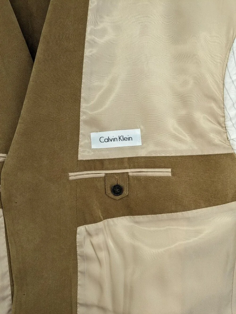 Calvin Klein Klein Brown Sport Coat Blazer Three Button Corduroy Corporate 50R